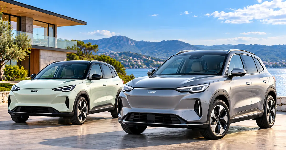Geely EX2 and EX5 electric vehicle models